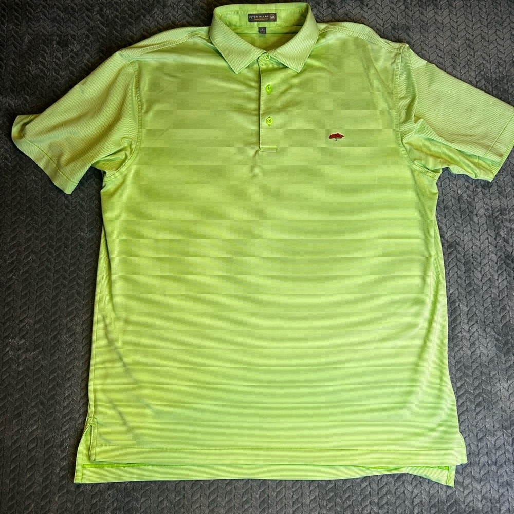 Peter Millar Men's Light Green Polo‎ Shirt Royal Poinciana Golf Club Size L